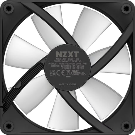 Ventola Nzxt F120 RGB Core (nera, 120 x 120 x 26 mm, PWM, senza controller)