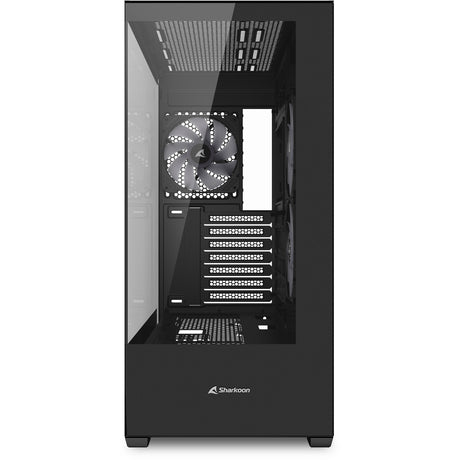 Custodia midi tower Sharkoon sk6 argb (nera | 2x usb-a | rgb | vetro temperato)