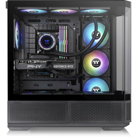 Custodia midi tower Thermaltake view 370 tg argb (nera | 2x usb-a | 1x usb-c | rgb | vetro temperato)