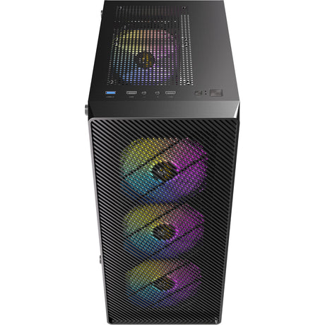 Custodia midi tower Antec ax26 rgb elite (nera | 3x usb-a | vetro temperato)
