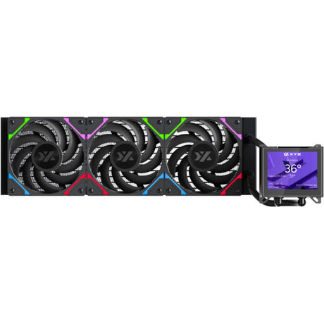 Xyz pc gear hydroview aio 360 raffreddamento ad acqua (nero, argb, pwm)