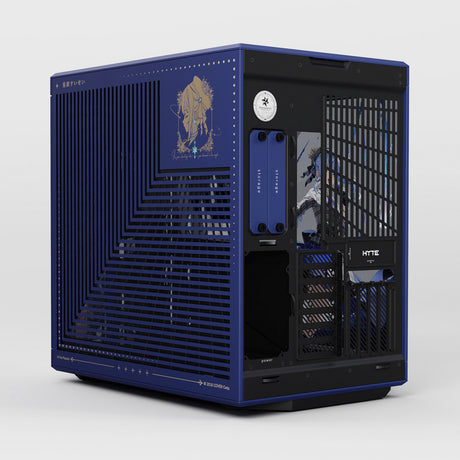 Custodia midi tower Hyte hoshimachi suisei y70 (blu | 2x USB-A | 1x USB-C | vetro temperato)