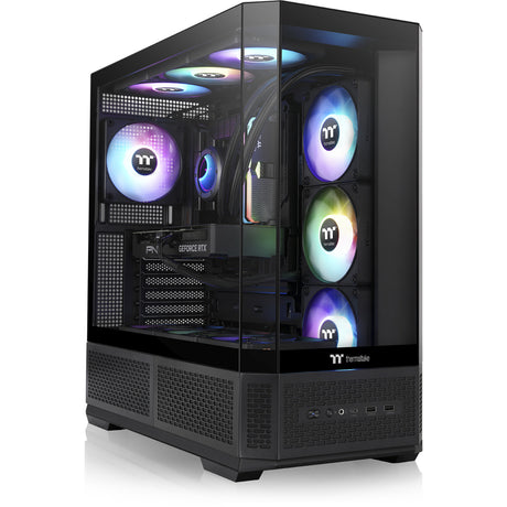 Custodia midi tower Thermaltake view 370 tg argb (nera | 2x usb-a | 1x usb-c | rgb | vetro temperato)