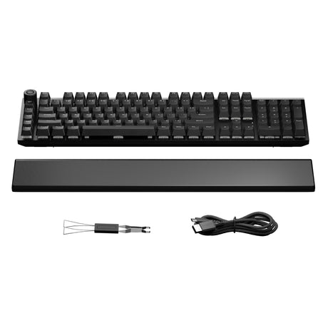 Silenzio! tastiera da gioco meccanica tattile silenziosa rgb con montaggio leggero (nera, layout us (qwerty), tattile silenziosa, 100%, argb, copritasti a doppio scatto pbt)