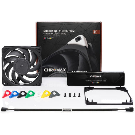 Ventola per case Noctua nf-a12x25 pwm chromax.black.swap (nera, 120 x 120 x 25 mm)