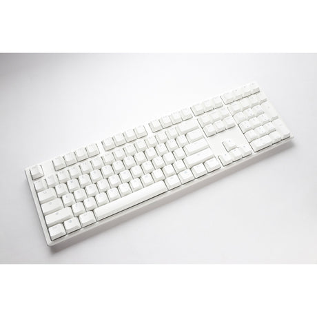 Ducky one 3 classica tastiera meccanica rgb bianca pura (bianca, layout us (qwerty), cherry mx silent red, 100%, led rgb, double-shot pbt, hot-swapable, meccanica quack)