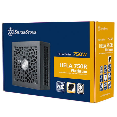 Alimentatore modulare Silverstone hela 750r platino da 750 watt (nero, 4x pcie)