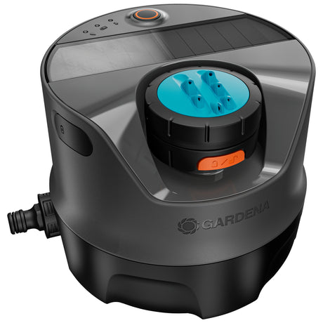Sistema di irrigazione solare Gardena aquaprecise per sistema di irrigazione del prato (grigio turchese, area di spruzzo 320 m²)