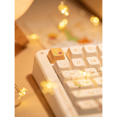 Tastiera meccanica wireless Iqunix zx75 Sunset Ponder (giallo chiaro, layout us (qwerty), iqunix piccolo principe, 75%, LED rgb, hot-swapable, double-shot pbt, 2,4 ghz | bluetooth 5.1 | usb-c)