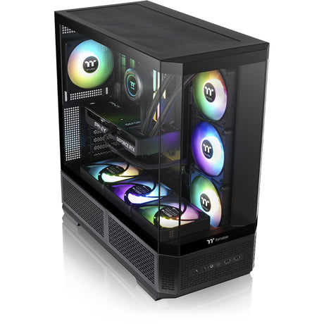 Custodia midi tower Thermaltake view 370 tg argb (nera | 2x usb-a | 1x usb-c | rgb | vetro temperato)