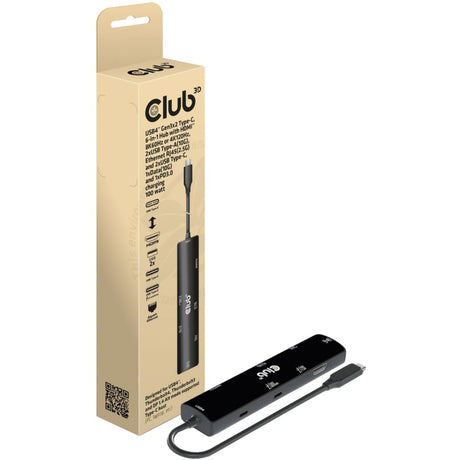 Club 3D USB4 Gen3x2 Type-C, docking station 6 in 1 (nero, CSV-1599)