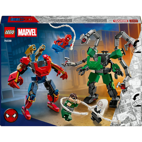Lego Marvel Mecha Duel: Spider-Man contro i supereroi doc ock - kit di costruzione per bambini - 76338
