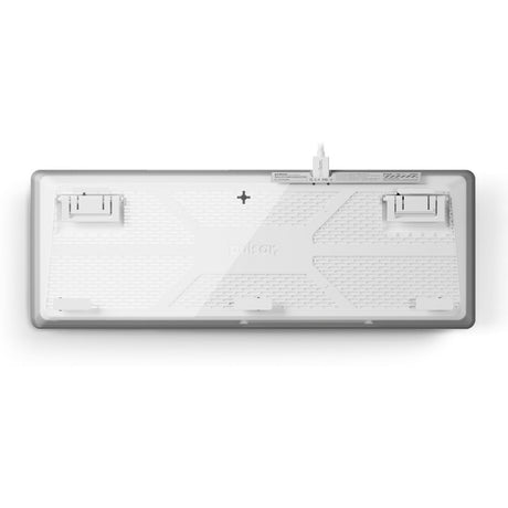 Tastiera da gioco meccanica Pulsar pcmk 2he tkl (bianca, layout us (qwerty), 80% (tkl), rgb, tasti pbt double-shot, hot-swap)