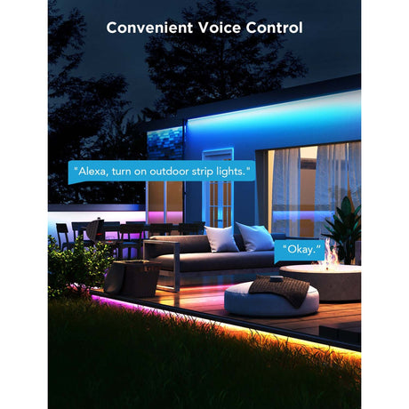 Striscia LED smart da esterno Govee - 10 metri ip65 - rgbicww - controllo app - Alexa Google