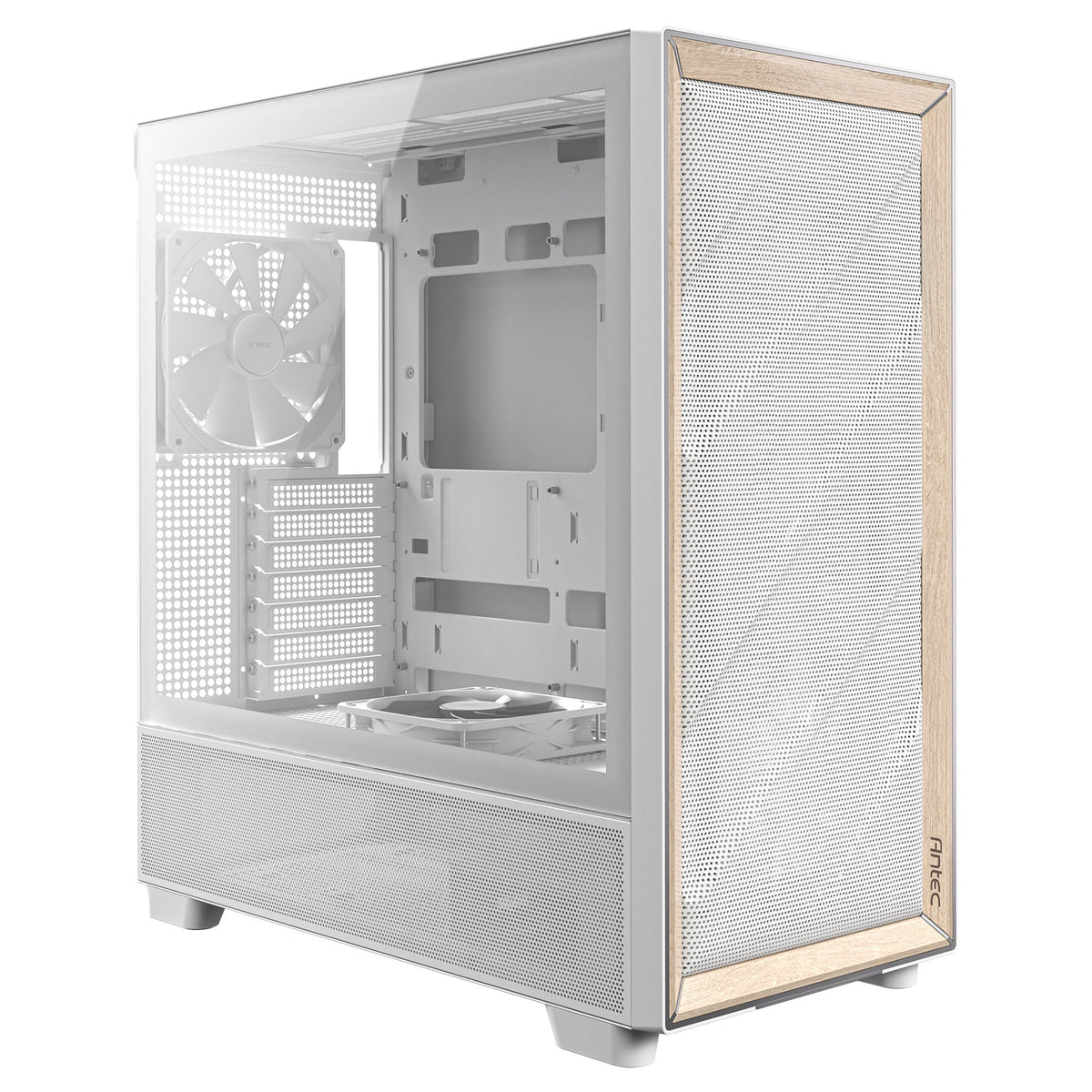 Custodia midi tower Antec flux (bianco | 2x USB-A | 1x USB-C | vetro temperato)
