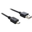 Delock easy-usb-a 2.0 maschio > cavo mini USB-B 2.0 maschio (nero, 3 metri)