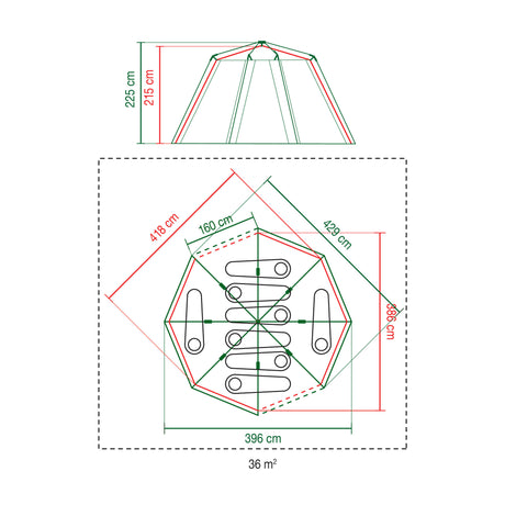 Tenda Coleman Octagon 8 (grigia)