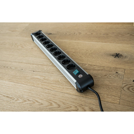 Presa Brennerstuhl premium-alu-line con interruttore 10 vie 3m h05vv-f 3g1,5