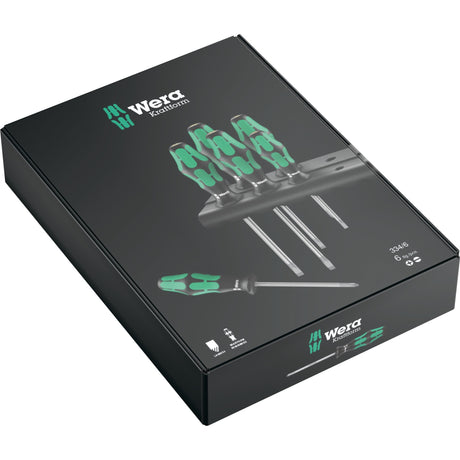 Wera 334 6 set di cacciaviti Kraftform plus (nero verde, 6 pezzi)