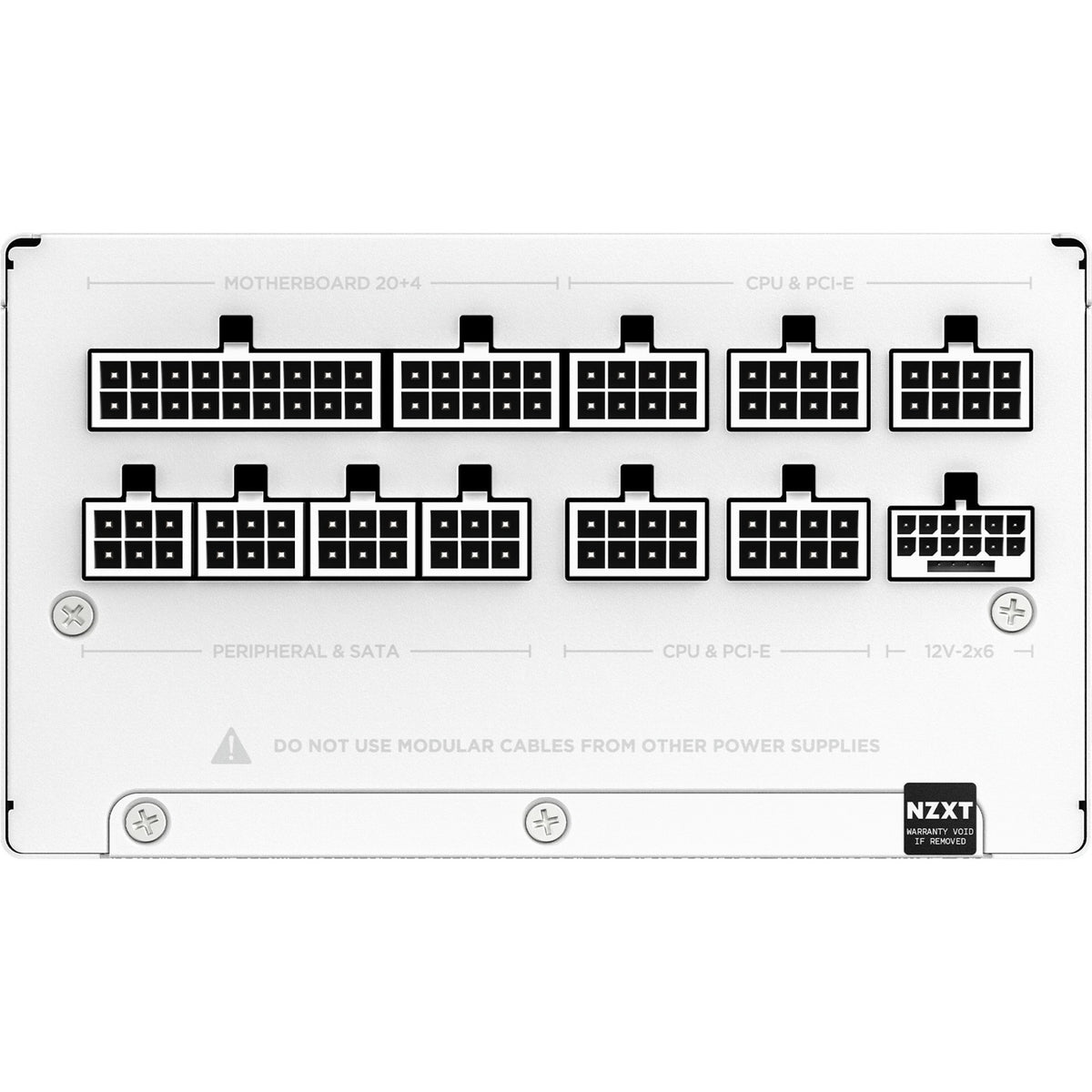 Alimentatore modulare Nzxt c1200 gold atx 3.1 da 1200 watt (bianco, 1x 12v-2x6, 3x pcie)