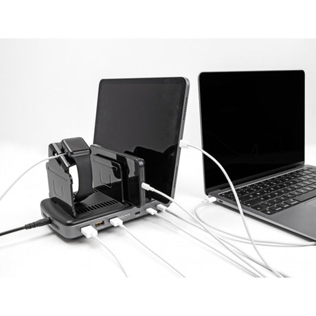 Delock Stazione di ricarica USB con 3 x USB Type-C PD + 3 x USB Type-A (112 W) (grigio nero)
