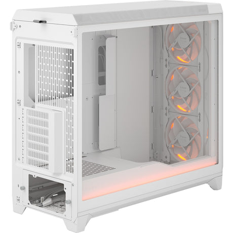 Design frattale meshify 3 xl ambient pro rgb custodia big tower (bianco | 2x usb-a | 1x usb-c | rgb | vetro temperato)