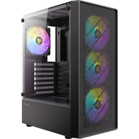Custodia midi tower Antec ax26 rgb elite (nera | 3x usb-a | vetro temperato)