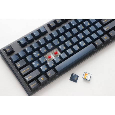 Tastiera da gioco meccanica Ducky One 3 Pro RGB (nera, layout USA (qwerty), Cherry MX2A Red, 100%, LED RGB, PBT a doppio scatto, meccanica Quack, Hot Swap)