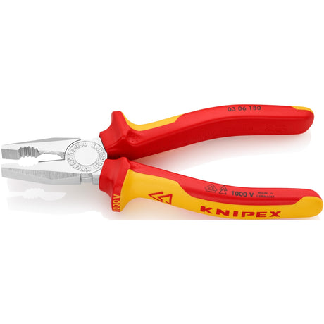 Pinza universale Knipex 03 06 180 pinza universale (rossa gialla, testata VDE)