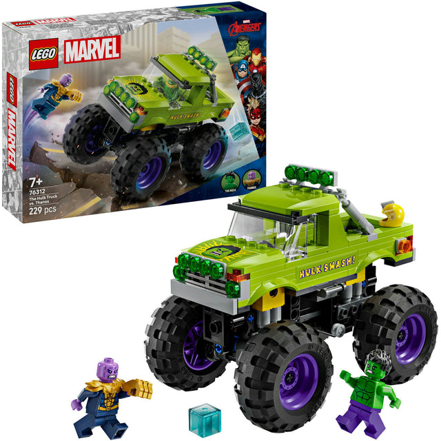 Lego Marvel: il camion di Hulk contro Thanos - giocattoli dei supereroi - 76312