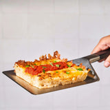 Posate per griglia con spatola per pizza Ooni Pan (nero argento)