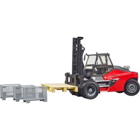 Carrello elevatore Bruder Linde HT160 - con pallet e 3 casse - portata 16 ton
