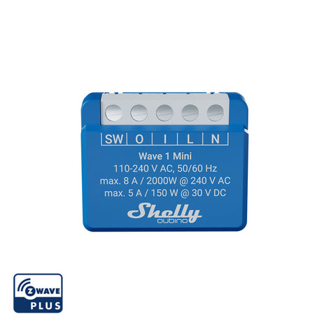 Relè Shelly wave 1 mini lr (eu) (blu, z-wave)