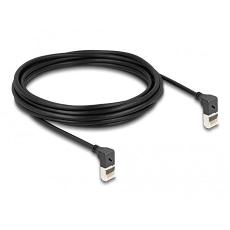 Delock Cavo di rete rj45 cat.6a s ftp slim 90° verso l'alto angolato verso l'alto Cavo da 5 m (nero)