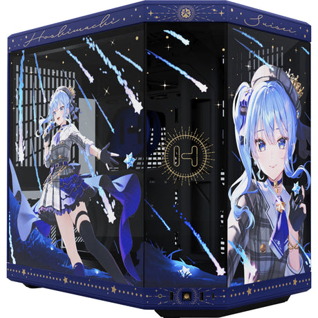 Custodia midi tower Hyte hoshimachi suisei y70 (blu | 2x USB-A | 1x USB-C | vetro temperato)