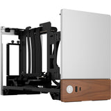 Custodia mini tower terra dal design frattale (colore legno argento | 1x USB-A | 1x USB-C)