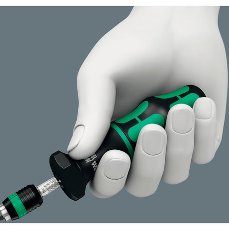 Wera 7440 41 42 Set di giraviti dinamometrici Kraftform 0,3-6,0 nm (nero verde, 27 pezzi, con mandrino autoserrante Rapidaptor)