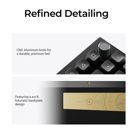 Tastiera meccanica personalizzata Keychron q5 ultra-m3 8k wireless (nera, layout americano (qwerty), pompon in seta marrone, 96%, rgb, hot swap, 8k, 2,4 ghz | bluetooth 5.2 | usb-c)