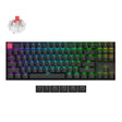 Tastiera meccanica Keychron k8x-h1 rgb (nera, layout us (qwerty), super rossa, 80% (tkl), rgb, copritasti cherry double-shot pbt, hot swap, bluetooth | usb-c)
