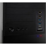 Custodia midi tower Inter-tech it-6865 (nera | 4x USB-A | 1x USB-C)