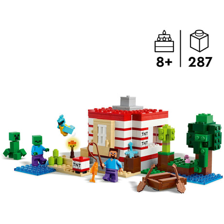 Lego ® Minecraft® The TNT Jungle House, set di videogiochi - 21275