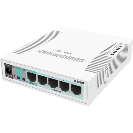 Interruttore intelligente Mikrotik rb260gs (css106-5g-1s) (bianco, poe, sfp)