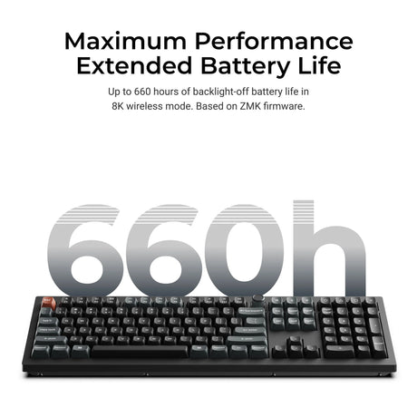 Tastiera meccanica personalizzata wireless Keychron v6 ultra 8K (nera, layout americano (qwerty), pom banana in seta, 100%, rgb, hot swap, 2,4 ghz | bluetooth 5.3 | usb-c)