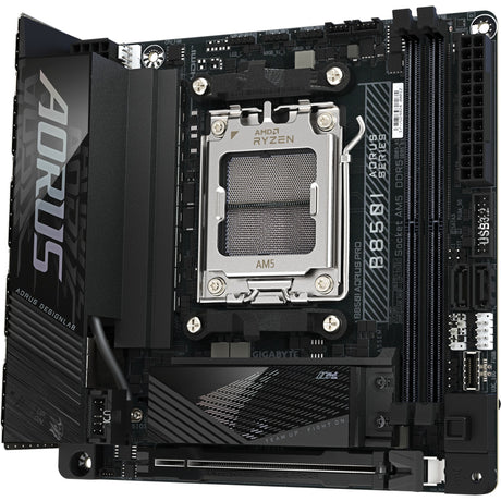 Scheda madre Gigabyte B850i Aorus Pro Socket AM5 (nera, RAID, 2,5 GB-LAN, Wi-Fi 7, BT, audio, Mini-ITX)