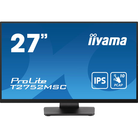 Monitor touchscreen Iiyama prolite t2752msc-b1 27 (nero, HDMI, porta display, 2x USB-A, USB-B)