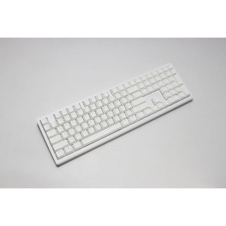 Tastiera da gioco meccanica Ducky zero 6108 rgb bianco puro (bianca, layout us (qwerty), cherry mx2a speed silver, 100%, LED rgb, double-shot pbt, hot swap, 2,4 ghz | bluetooth | usb-c)