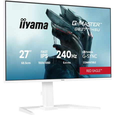 Monitor da gioco Iiyama G-Master Red Eagle GB2771HSU-W1 27 (bianco (opaco), 2x HDMI, porta display, USB-A, USB-C, 240 Hz)