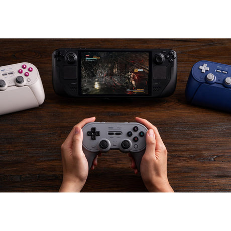 Gamepad bluetooth 8bitdo pro 3 (grigio nero, switch 1 2, pc, android, usb bluetooth 2.4 ghz)