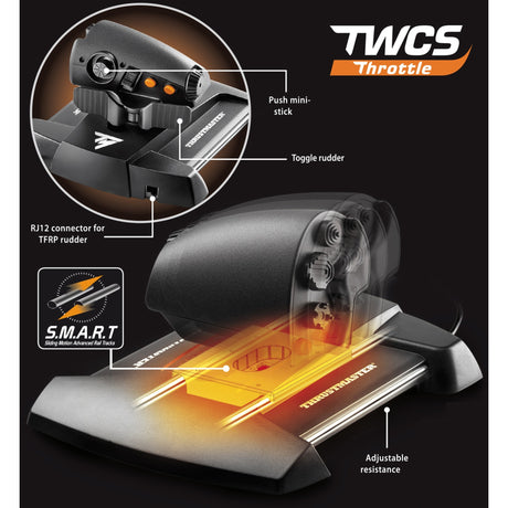 Thrustmaster T.16000M FCS Hotas Gaming Hotas (nero arancione, PC)