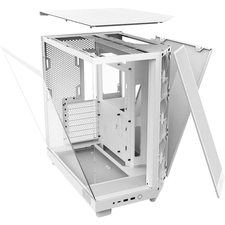 Custodia midi tower Nzxt h6 flow (bianco | 2x USB-A | 1x USB-C | vetro temperato)